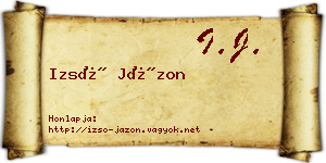 Izsó Jázon névjegykártya